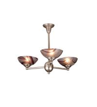 Meyda White 70828 - 31"W Deco Ball Chambord Swirl 3 LT Chandelier