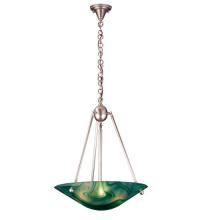 Meyda White 73412 - 21"W Deco Ball Mente Swirl Inverted Pendant