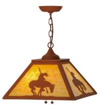 Meyda White 74035 - 16"Sq Trails End Pendant